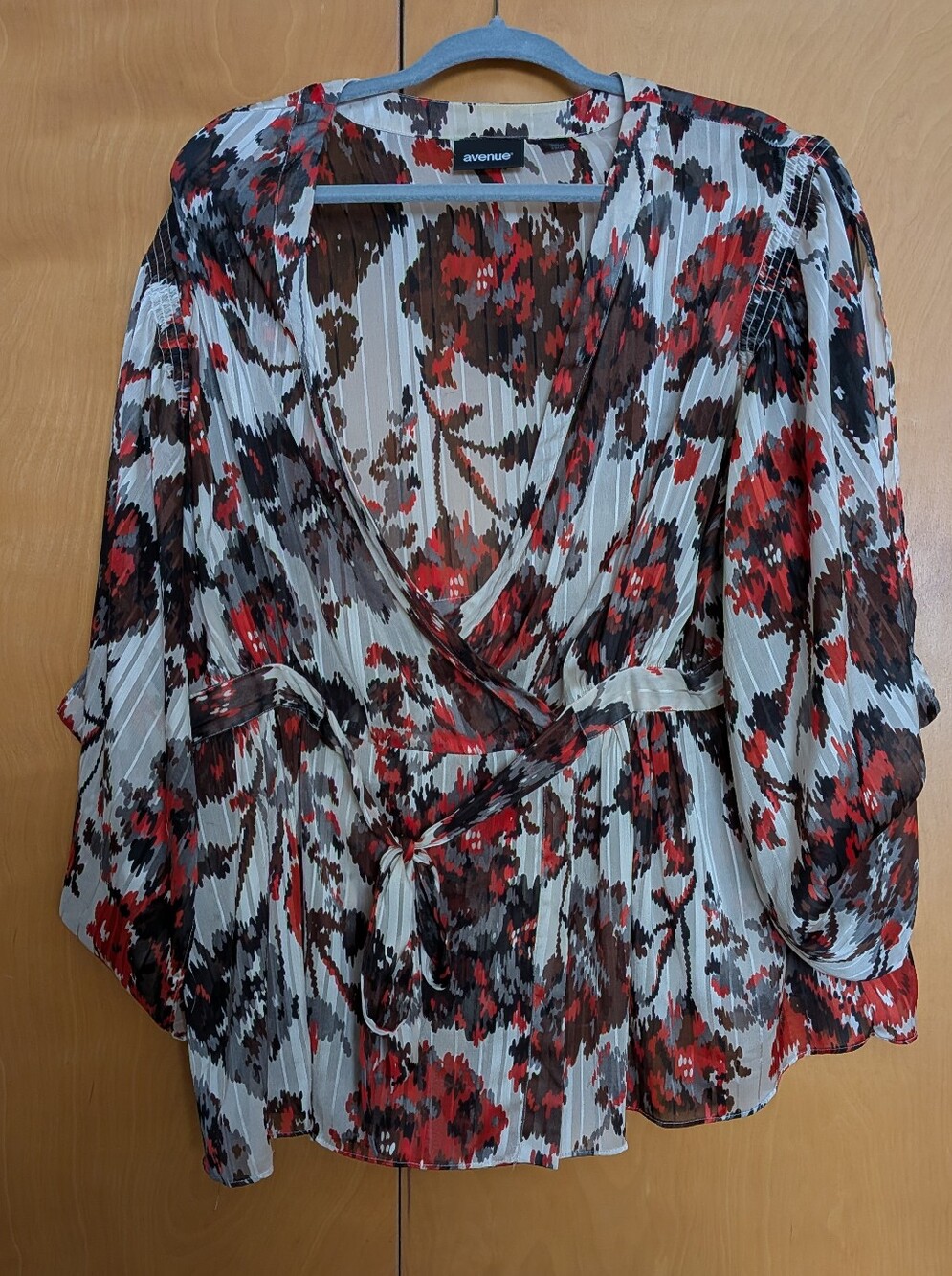 Avenue Pleated Wrap Blouse